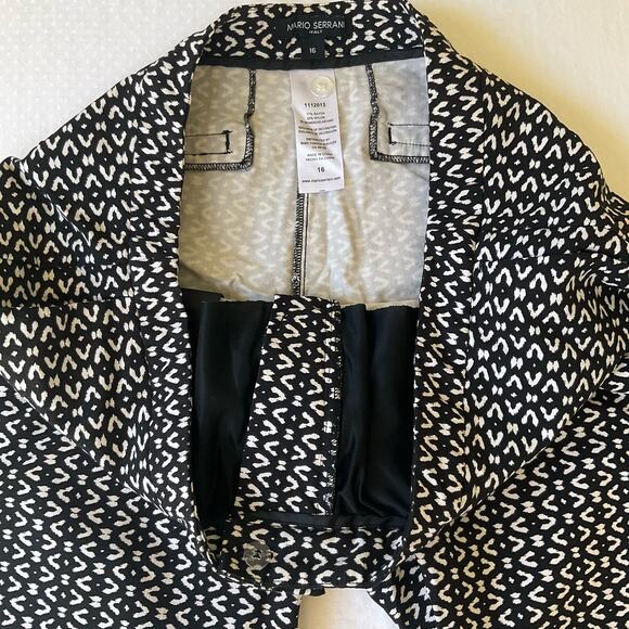 Mario Serrani Italy Women’s Fancy Shorts size 16, Patern Black White - Picture 8 of 10